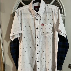 Mens Dixxon bamboo short sleeve shirt - White Finney (S)